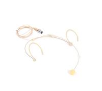 JTLAU Daul Ear Hook Microfoni beige, microfono a condensatore, compatibili con sistemi wireless Shure, ideali per lezioni, attori, teatro, podcast