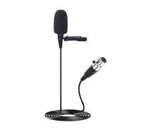 JTLAU Microfono Lavalier, microfono cardioide a condensatore a clip, compatibile con sistema wireless AKG/Samson, mini connettore XLR a 3 pin, ideale per lezioni, teatro, attori