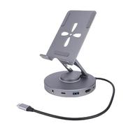 JTLB 10 in 1 Stazione di Docking USB C, Supporto per USB C, Multimedia 4K HD, PD da 100 W, con Supporto per Tablet Rotabile, per Tablet, Adatto per il Mazzo a Vapore, Rog Ally,