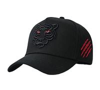 JTLB Berretto da baseball da uomo e donna, con tigre ricamata, cappello da baseball, da baseball, da uomo, da donna, Nero , Durchschnittlicher Code