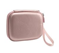 JTLB Borsa Protettiva per Fotocamera, Custodia Rigida in Pelle PU per Fotocamera Digitale con Tasche in Rete, Cinghia da Polso per Mini Link Liplay, ecc. (Arrossire d'oro)