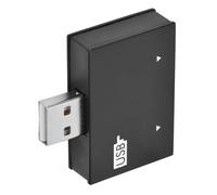 JTLB Hub USB 2.0 Maschio con Splitter Caricabatterie a 2 Porte, Kit Convertitore Adattatore Versatile per Ricarica e Sincronizzazione Dati Efficienti (Nero)