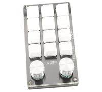JTLB Tastiera per PC da gioco, tastiera meccanica macro a 12 tasti con manopola di regolazione, multi funzioni e archiviazione, interfaccia da tipo C a USB, adatta per ufficio, giochi, musica (bianco