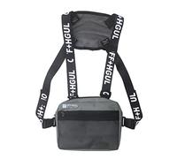 JTLB unisex, stile hip hop, alla moda, per viaggi casual, tessuto Oxford, nero, 26 x 6 x 21 cm, 1 pezzo (grigio chiaro)