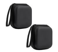 JTMKYO 2 sacchetti quadrati per cuffie, con cordino nero, custodia per cuffie, facile da trasportare, adatto per riporre cuffie, cavo dati (9 x 9 x 4,5 cm).