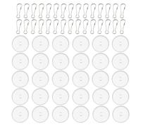 JTMKYO 30 ganci trasparenti da soffitto con 30 fibbie, non c'è bisogno di perforare fori per appendiabiti, appendiabiti da parete, adatti per cucina, studio, camera da letto e ufficio.