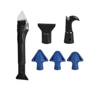 JTMKYO Set combinato di 6 pezzi per la pulizia di cuciture e spatole, 1 raschietto per colla double face in plastica, con 6 inserti per raschietto, riutilizzabile, adatto per la riparazione di pareti