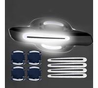 JTMLGDPA Protezione Maniglie Auto 3D Pellicola Protettiva per Maniglia della Portiera dell'Auto per VW T-ROC SUV 2017-2025,Strisce Riflettenti Protezioni AntiGraffio,A-White