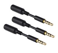 JTMM Headset Audio Jack Extender (3 Pack) 3.5mm Headphone AUX Extension Adapter per Mophie Juice Pack, OtterBox, Lifeproof Case