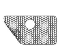 JTNero Tappetino Lavandino Cucina in Silicone 66x35.5cm Tappetino Antiscivolo per Lavello Resistente al Calore per Cucina e Bagno (Foro Superiore)
