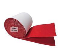 Jtnohx Feltro Adesivo, Autoadesivi Feltrini, Tessuto di Feltro Adesivo Rotolo, 10cm x 2,5m 2 Rotoli 1,4 mm Pannolenci Colore Morbido per L'artigianato, Mobili, Cornici per foto, Automobili(Rosso)