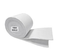 Jtnohx Feltro Adesivo, Autoadesivi Feltrini, Tessuto di Feltro Adesivo Rotolo, 10cm x 2,5m 2 Rotoli 1,4 mm Pannolenci Colore Morbido per L'artigianato, Mobili, Cornici per foto, Automobili(Bianco)