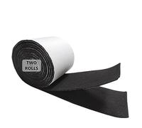 Jtnohx Feltro Adesivo, Autoadesivi Feltrini, Tessuto di Feltro Adesivo Rotolo, 10cm x 2,5m 2 Rotoli 1,4 mm Pannolenci Colore Morbido per L'artigianato, Mobili, Cornici per foto, Automobili(Nero)