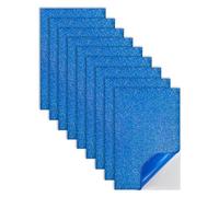 Jtnohx Fogli di Schiuma eva Glitterata Autoadesiva, Gomma eva Adesivi, 9 Pezzi Glitterato Fogli Schiuma per Artigianato e Progetti Art 17.78×28.7cm (blu)