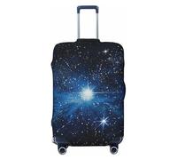 JTNWEC Blue Shining Star Print Travel Luggage Cover - Personalizzazione elastica valigia Protector, Nero, M( Fit 22-24 Inch Luggage)
