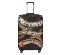 JTNWEC Serpentine Print Travel Luggage Cover - Personalizzazione elastica valigia Protector, Nero, M( Fit 22-24 Inch Luggage)