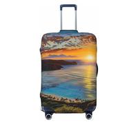 JTNWEC Sunrise Over Hanauma Bay Oahu Hawaii Print Travel Luggage Cover - Personalizzazione elastica valigia Protector, Nero , M( Fit 22-24 Inch Luggage)