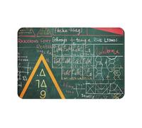 JTNWEC Tappetino antiscivolo per ingresso con parole stampate con formule, teoria, lezioni di matematica, morbido, 40,6 x 61 cm, tappetino antiscivolo per pavimenti per cucina e bagno