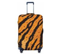 JTNWEC Tiger Striped Pattern Print Travel Luggage Cover - Personalizzazione elastica valigia Protector, Nero , M( Fit 22-24 Inch Luggage)