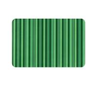 JTNWEC Zerbino classico con stampa a righe verdi, morbido, 40,6 x 61 cm, antiscivolo, tappetino da ingresso, per cucina, bagno