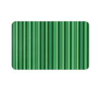 JTNWEC Zerbino classico con stampa a righe verdi, morbido, antiscivolo, per cucina, bagno, pavimenti, 49,5 x 80 cm