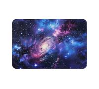 JTNWEC Zerbino con stampa di galassia e stelle, morbido, 40,6 x 61 cm, antiscivolo, tappetino per ingresso, cucina, bagno