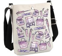 JTOUK Biochimica Regalo Microbiologia Molecolare Biologia Laboratorio Scienza Regalo Laboratorio Tech Crossbody Bag, Lab Cb Eu, 8.27 Inches ×6.5 Inches × 0.79 Inches