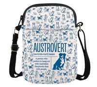 JTOUK Borsa a tracolla Austrovert per amanti australiani australiani con cane da pastore australiano, Austrovert Cr Eu, 5.91 Inches ×8.27 Inches