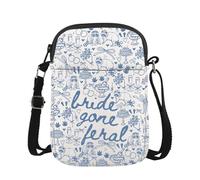 JTOUK Borsa a tracolla Bride Gone Feral per luna di miele, regalo per sposa procione, regalo di fidanzamento, Sposa Feral Cr Eu, 5.91 Inches ×8.27 Inches