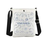 JTOUK Borsa a tracolla con scritta in inglese "In My Engaged Era Wifey Bridal Bachelorette Party Gift Bride to Be", Il mio fidanzato Cb Eu, 5.91 Inches ×8.27 Inches