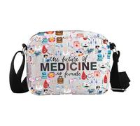 JTOUK Borsa a tracolla con scritta "The Future of Medicine Is Femminile", Medicina del futuro Hkb Eu, 8.27 Inches × 5.91 Inches × 0.79 Inches