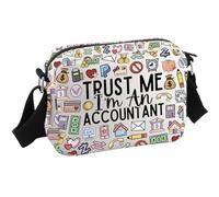 JTOUK Borsa a tracolla con scritta "Trust Me I'M An Accountant", Ragioniere Hkb Eu, 8.27 Inches × 5.91 Inches × 0.79 Inches