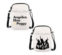 JTOUK Borsa a tracolla ispirata alla musica Angelica & Eliza & Peggy, regalo per i fan del teatro musicale, regalo per gli amanti del teatro, Opera Cr Eu, 5.91 Inches ×8.27 Inches