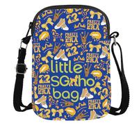 JTOUK Borsa a tracolla ispirata alle sorellanze greche, regalo per sorellanza, barboncino dorato e blu reale, regalo per sorelle e amiche, Little Sg Cr Eu, 5.91 Inches ×8.27 Inches