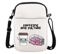JTOUK Borsa a tracolla per amanti del caffè, regalo di biologia molecolare, per laboratorio, scienza, caffè, caffè e cultura, Cultura Cr Eu, 5.91 Inches ×8.27 Inches