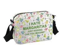 JTOUK Borsa a tracolla per amanti della margarita, idea regalo per gli amanti della tequila, margarita, addio al nubilato, bomboniere, cocktail, Odio Margaritas Hkb Eu, 8.27 Inches × 5.91 Inches ×