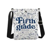 JTOUK Borsa a tracolla per il primo giorno di Kinder Garten, 1° grado, 2° grado, 3° grado, 4° grado, 5° grado, regalo per il rientro a scuola, per figlia e mamma, Quinto Cb Eu, 5.91 Inches ×8.27