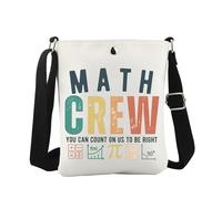 JTOUK Borsa a tracolla per insegnante di matematica, idea regalo per gli amanti della matematica, Equipaggio di matematica Cb Eu, 8.27 Inches ×6.5 Inches × 0.79 Inches