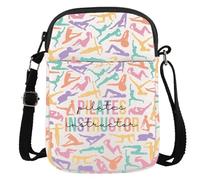 JTOUK Borsa a tracolla per istruttore di pilates, idea regalo per gli amanti dello yoga, fitness e allenamento, Istruttore di Pilates Cr Eu, 5.91 Inches ×8.27 Inches