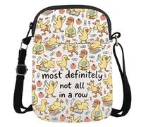 JTOUK Borsa a tracolla per la sensibilizzazione sulla salute mentale, idea regalo per terapeuta "Most Definitely Not All In a Row", Sicuramente Cr Eu, 5.91 Inches ×8.27 Inches