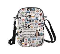 JTOUK Borsa a tracolla per spettacoli televisivi di vampiri, horror, regalo per film di Halloween, merchandising TVD per i fan dei programmi TV, Damon Cr Eu, 5.91 Inches ×8.27 Inches