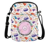 JTOUK Borsa a tracolla per terapeuta musicale con scritta in inglese "I'm a music therapist", Musicoterapeuta Cr Eu, 5.91 Inches ×8.27 Inches