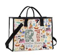 JTOUK Borsa da viaggio in tela per terapista ricreativa, regalo per mese, retrò, floreale, per terapia ricreativa, Rt Lt Eu
