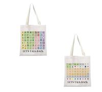 JTOUK Borsa per patologia del linguaggio BCBA SLP regalo AAC SPED Special Teacher Thank You Logopedista Tote Bag, Talk Back Tote EU, 13.78 inch x 15.75 inch, Large