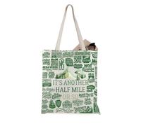 JTOUK Borsa tote con scritta "It's Another Half Mile or So Tote Bag Camping Gift Hiker Escursionismo Regalo per gli amanti del campeggio, Mezza Mile Tote EU, 13.78 inch x 15.75 inch, Large