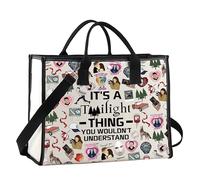 JTOUK Borsa tote in tela ispirata al film di Edward Bella, regalo per fan dei vampiri, merchandising e amanti dei vampiri, Twil Thing Lt Eu, 14.96”* 6.7”* 11.81” ,Large