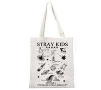 JTOUK Borsa Tote in Tela Ispirata alla Band K-pop per Amanti e Ragazze del Fandom, Stray Tote EU, 13.78 inch x 14.96 inch, Large