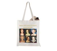 JTOUK Borsa tote ispirata a Six Queen Broadway, regalo musicale per amanti della storia, Wives Tote Eu, 13.78 inch x 15.75 inch, Large