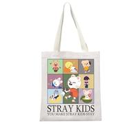 JTOUK Borsa tote per fandom ispirata alla band K-pop K-pop per amanti del K-Pop SKZ, Make Stray Tote Eu, 13.78 inch x 15.75 inch, Large