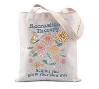 JTOUK Borsa tote per terapeuta ricreativa, regalo per terapeuta futura, regalo di laurea, Recr Therapy Tote Eu, 14.96”* 6.7”* 11.81” ,Large